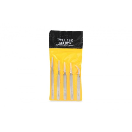 Set de 5 brucelles acier
