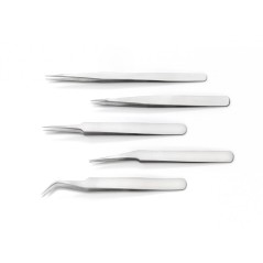 Set de 5 brucelles acier